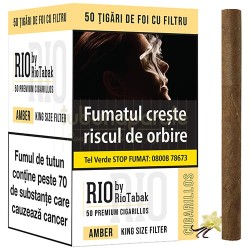 Tigari de foi RIO Amber Filter by RioTabak 65g (vanilie) 50
